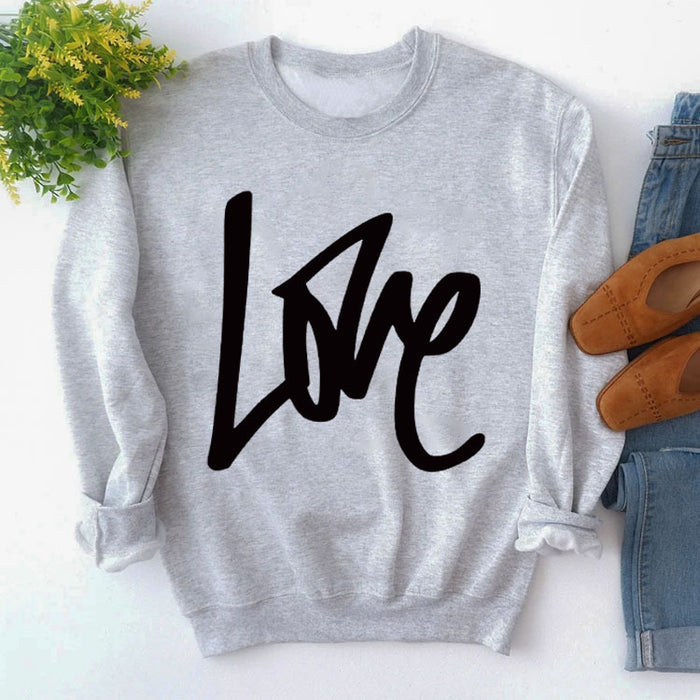 Grey sweater (black font) / S