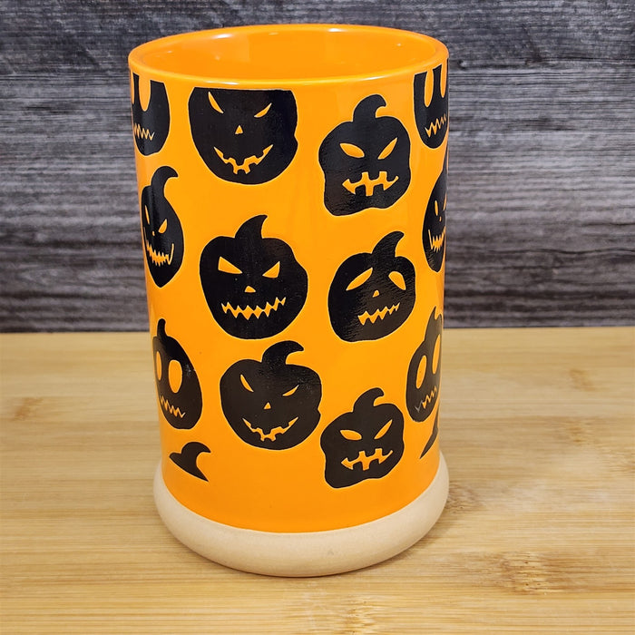 Pumpkin Halloween Coffee Mug Orange Black Jack-O-Lantern Tea Cup 20oz Blue Sky