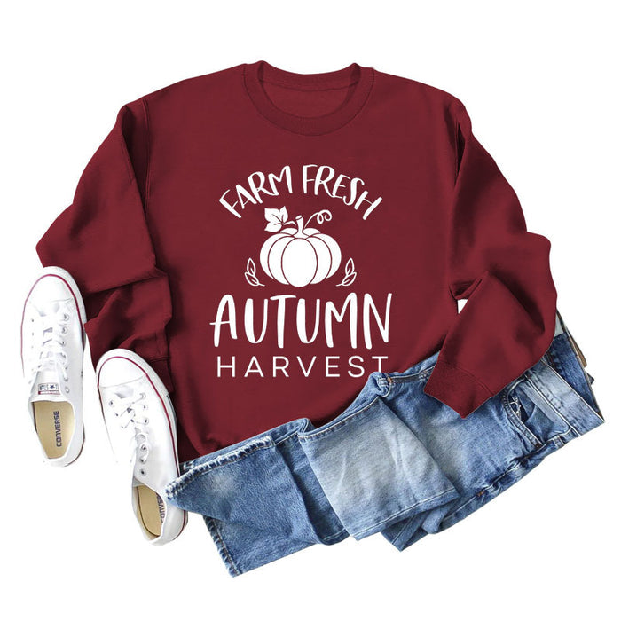 Wine red sweater (white font) / S
