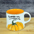 Pumpkin Spice Thanksgiving Coffee Mug Orange Harvest Tea Cup 17oz by Blue Sky