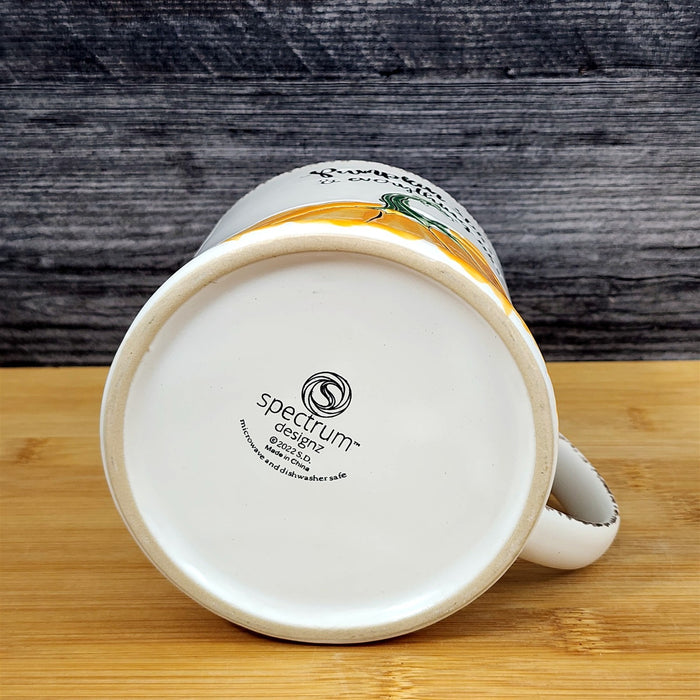 Pumpkin Spice Thanksgiving Coffee Mug Orange Harvest Tea Cup 17oz by Blue Sky