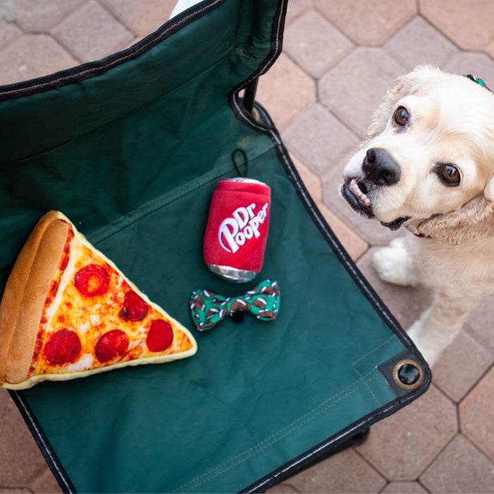 Dog with Pup-eroni Pizza.