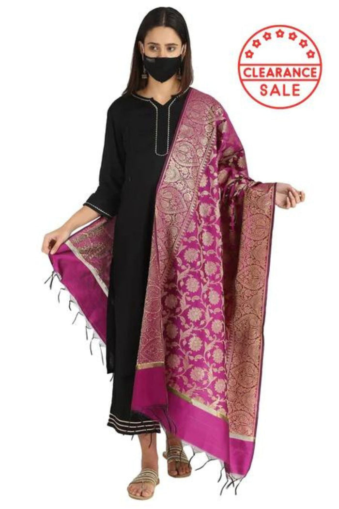 Maternity Purple Banarasi Dupatta