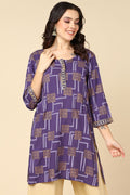 Purple Maternity Top; color offers comfort and style for daily wear.