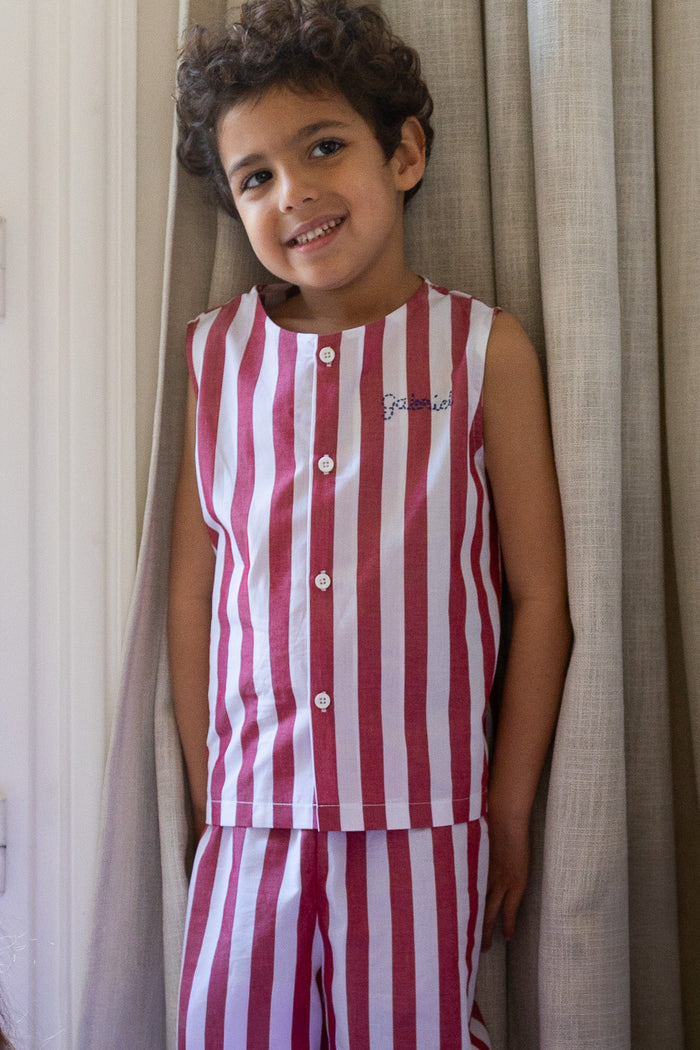 Pyjamas IN & OUT Red Stripes - Boy