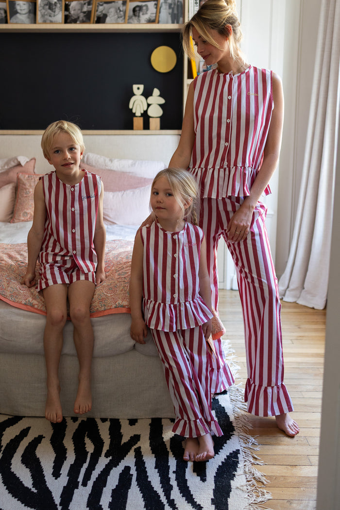 Pyjamas IN & OUT Red Stripes - Boy