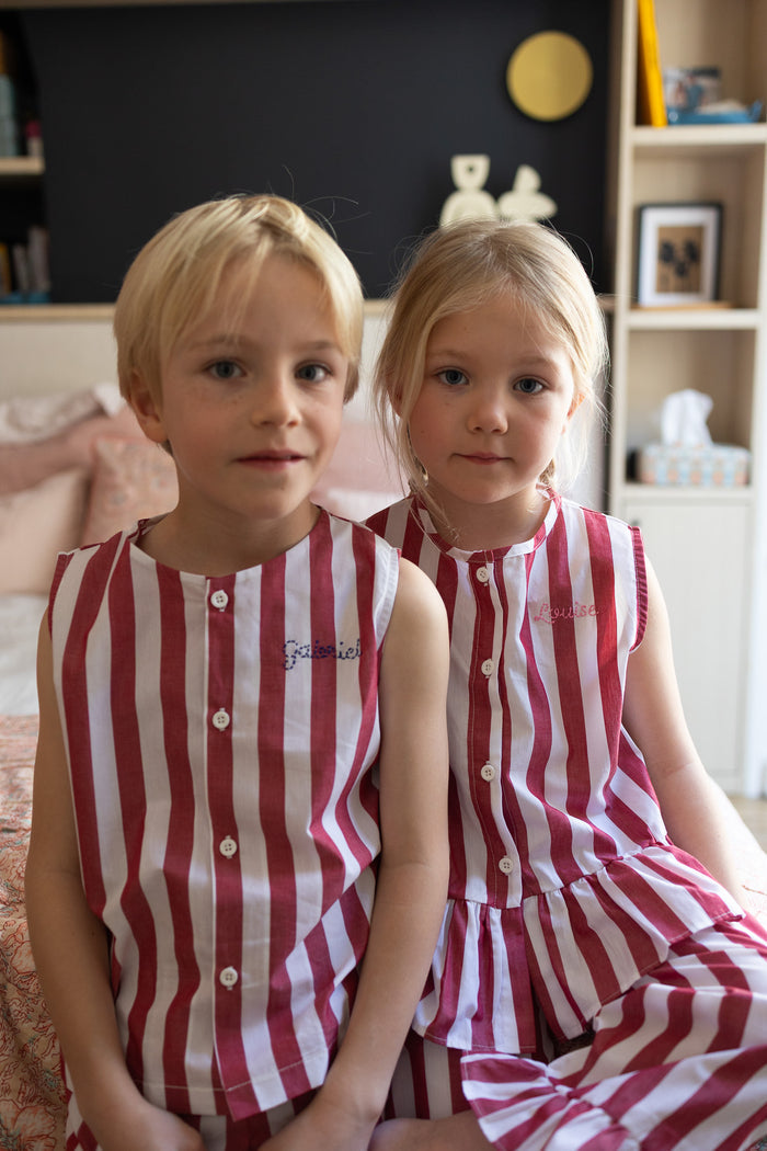 Pyjamas IN & OUT Red Stripes - Boy