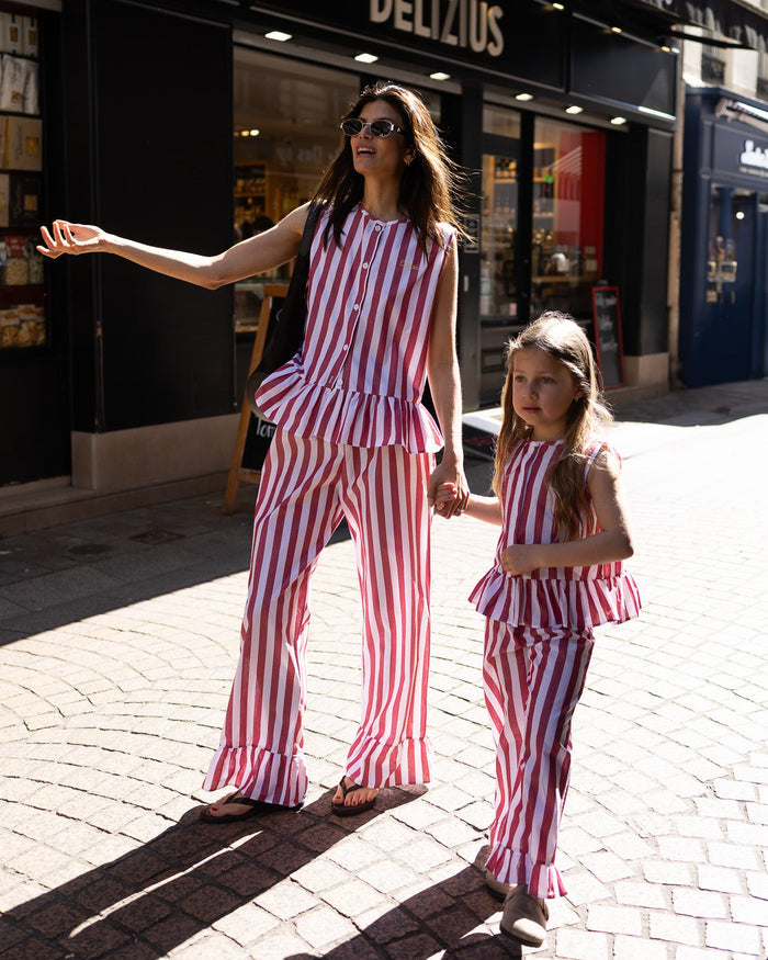 Pyjamas IN & OUT Red Stripes - Woman