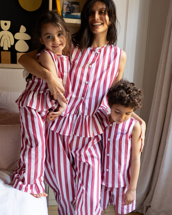 Pyjamas IN & OUT Red Stripes - Woman