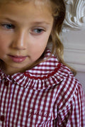 Pyjamas Vichy Burgundy - Girl