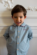 Pyjamas Vichy Dark Green - Boy