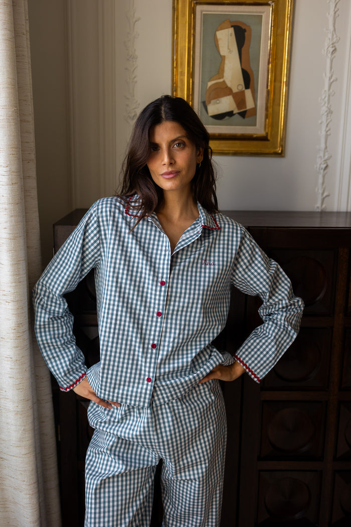 Pyjamas Vichy Dark Green - Woman