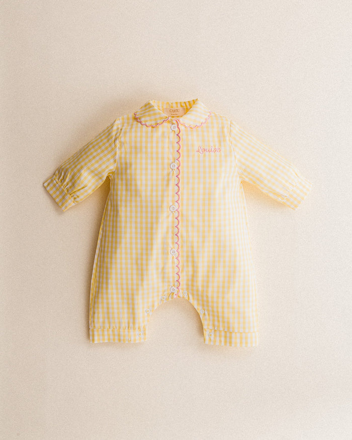 Pyjamas Vichy Yellow - Baby
