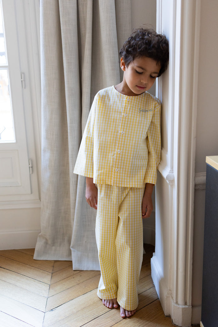 Pyjamas Vichy Yellow - Boy
