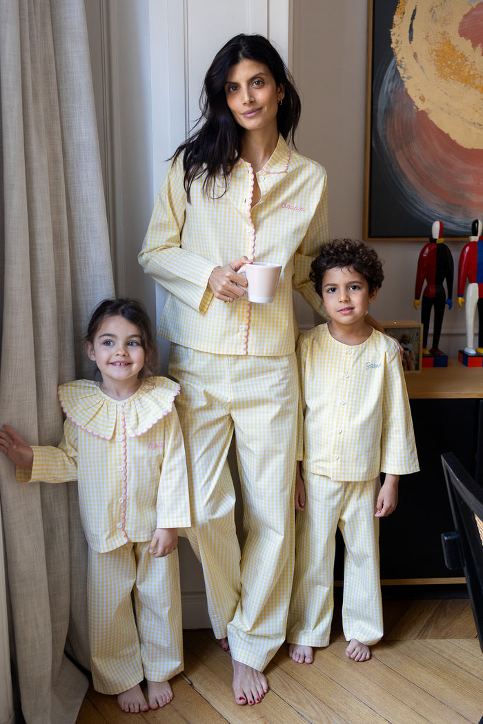 Pyjamas Vichy Yellow - Boy