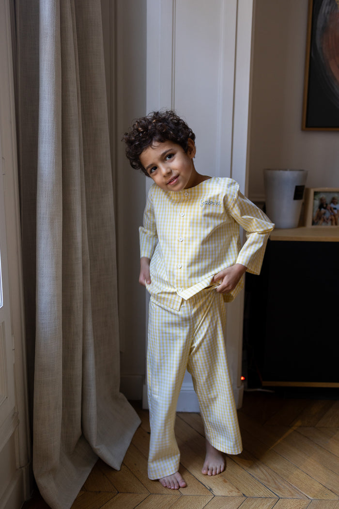 Pyjamas Vichy Yellow - Boy