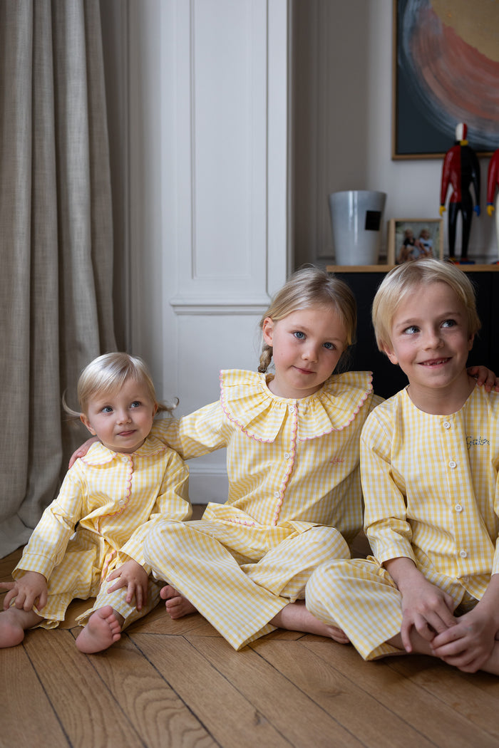 Pyjamas Vichy Yellow - Boy