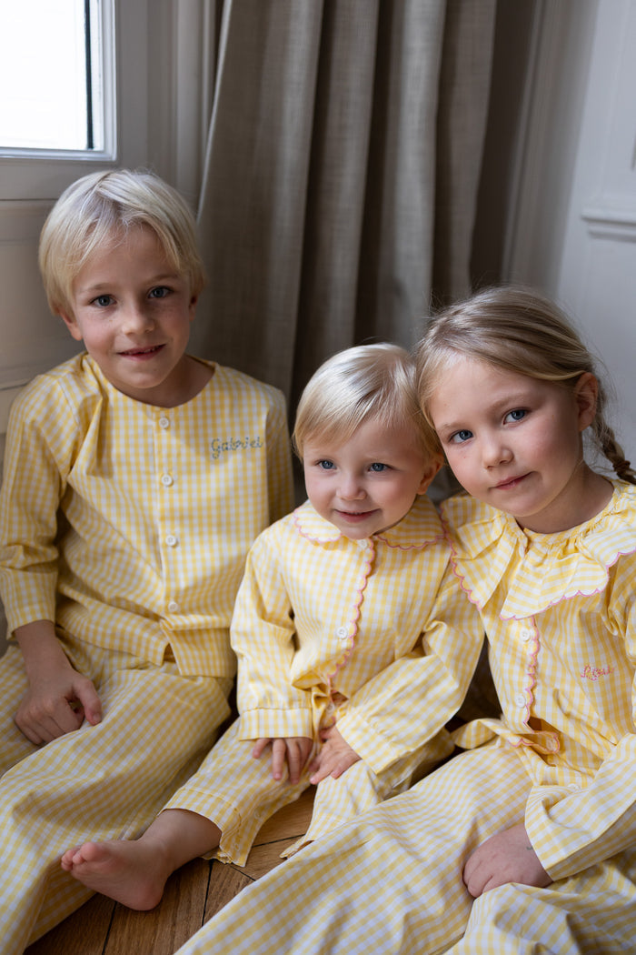 Pyjamas Vichy Yellow - Boy