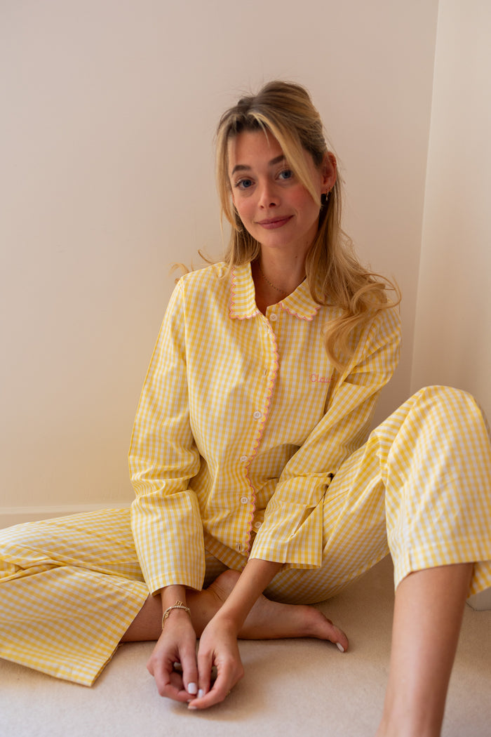 Pyjamas Vichy Yellow - Woman