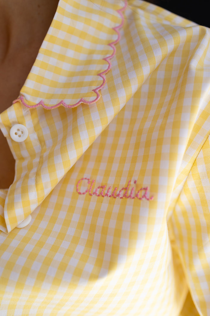 Pyjamas Vichy Yellow - Woman