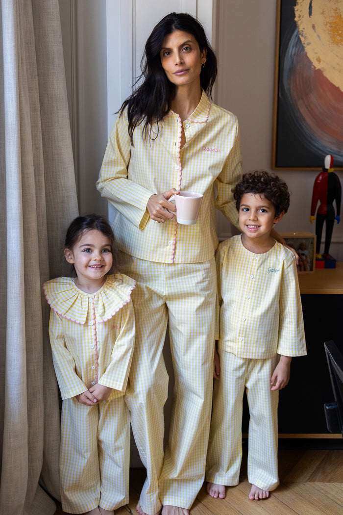 Pyjamas Vichy Yellow - Woman