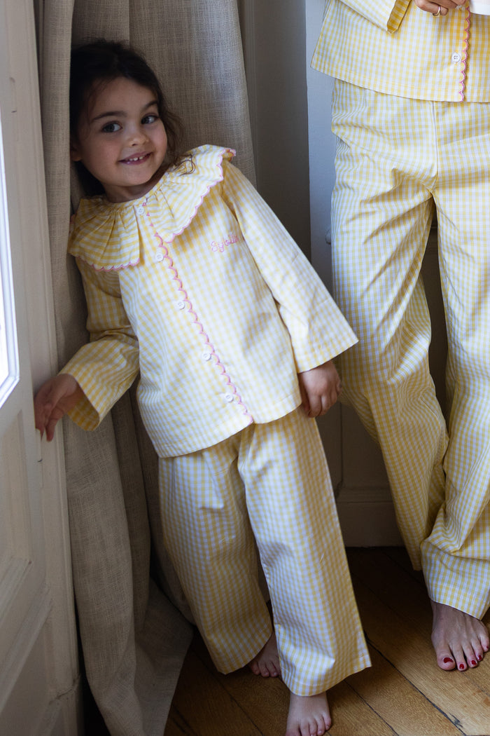 Pyjamas Vichy Yellow Vichy - Girl