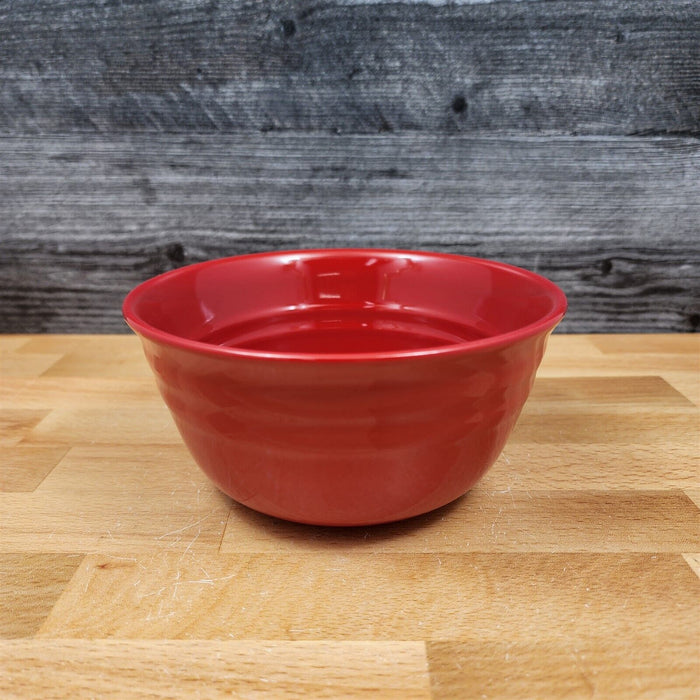 Rachael Ray Double Ridge Soup Cereal Bowl Stoneware Crimson Red 6"