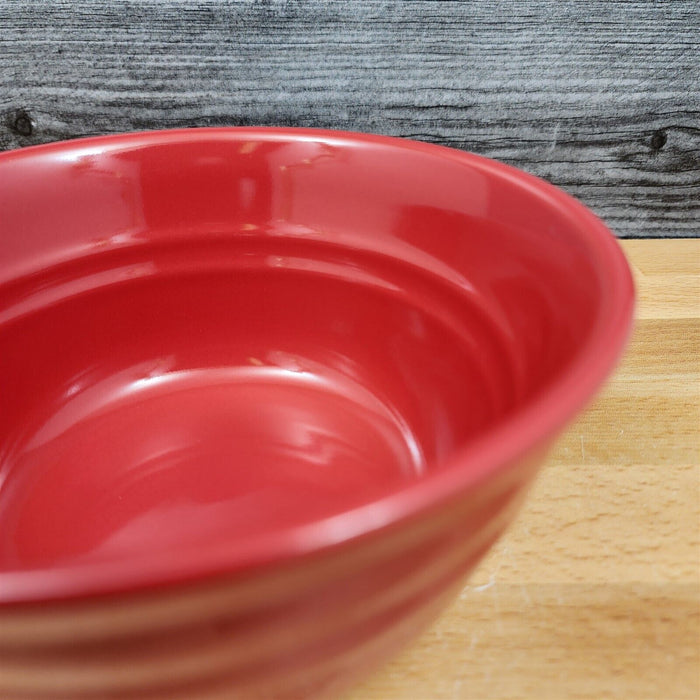 Rachael Ray Double Ridge Soup Cereal Bowl Stoneware Crimson Red 6"