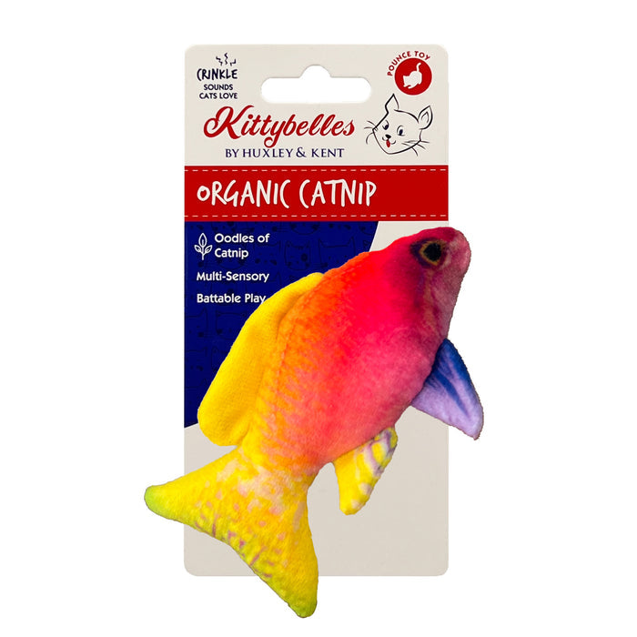 Packaged Rainbow Guppy Cat Toy.