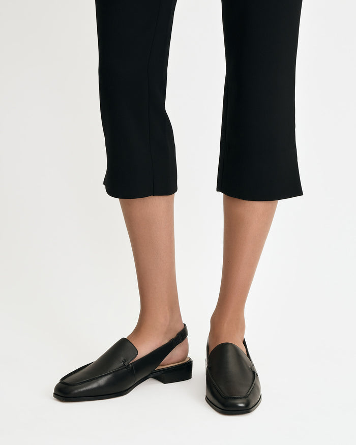 RANA CASUAL FLATS BLACK LEATHER