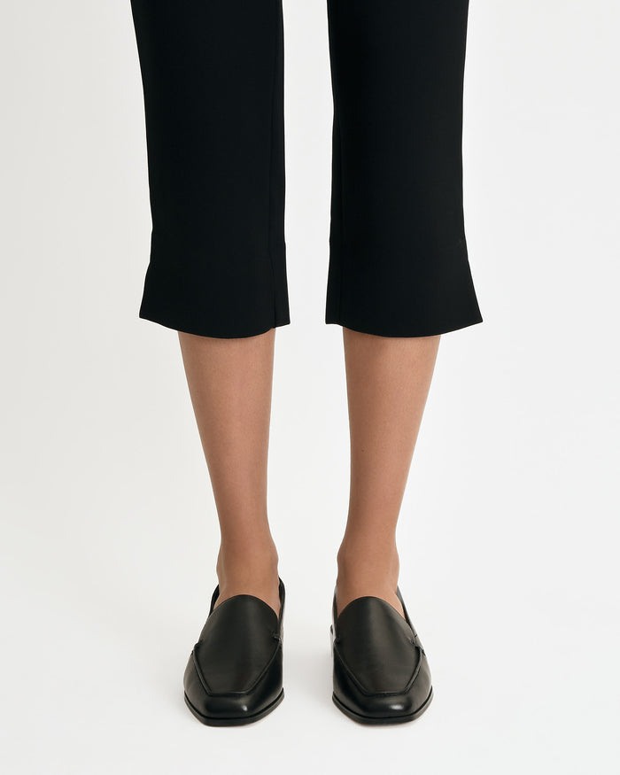 RANA CASUAL FLATS BLACK LEATHER