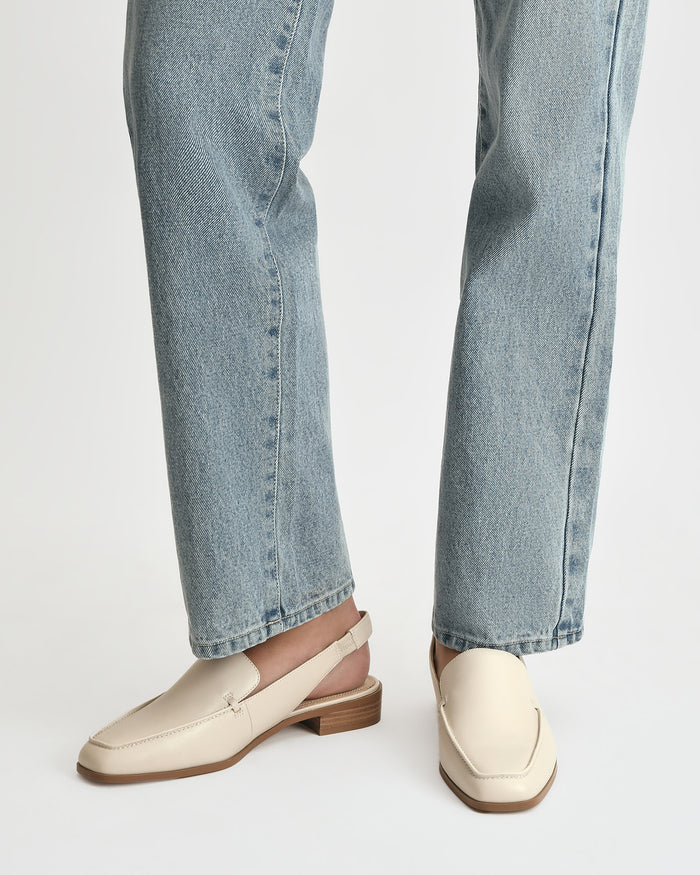 RANA CASUAL FLATS OFF WHITE LEATHER