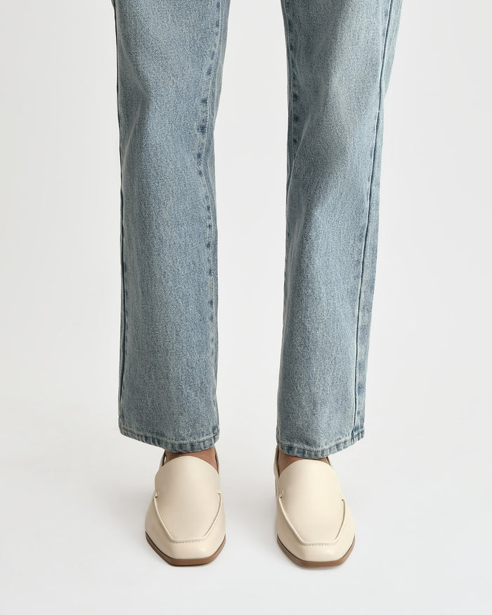 RANA CASUAL FLATS OFF WHITE LEATHER