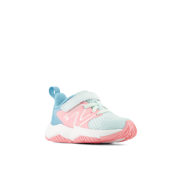 Rave Run v2 Bungee Lace with Top Strap - Glint Blue with Double Bubble and Taffy Blue - Toddlers