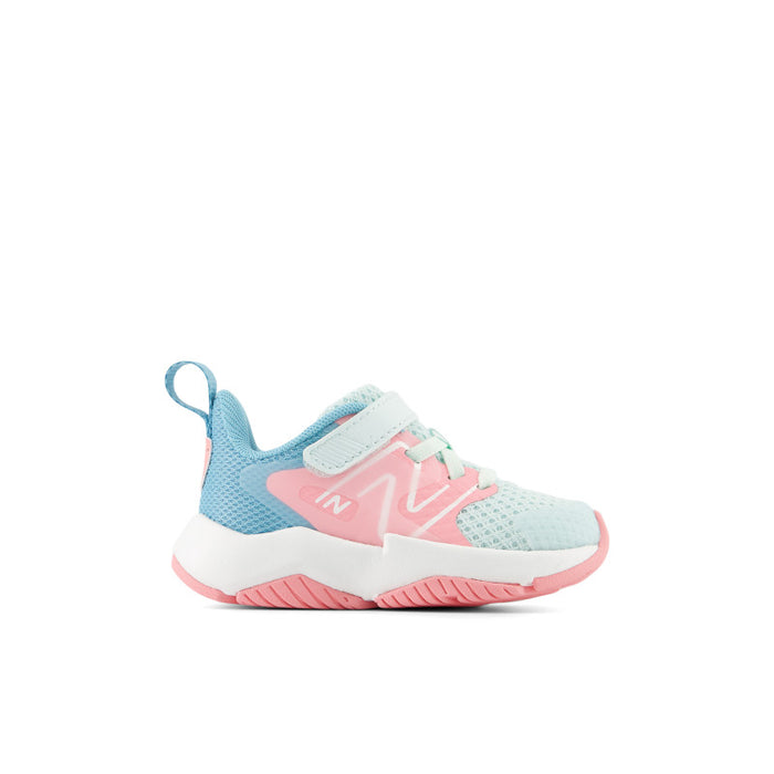 Rave Run v2 Bungee Lace with Top Strap - Glint Blue with Double Bubble and Taffy Blue - Toddlers