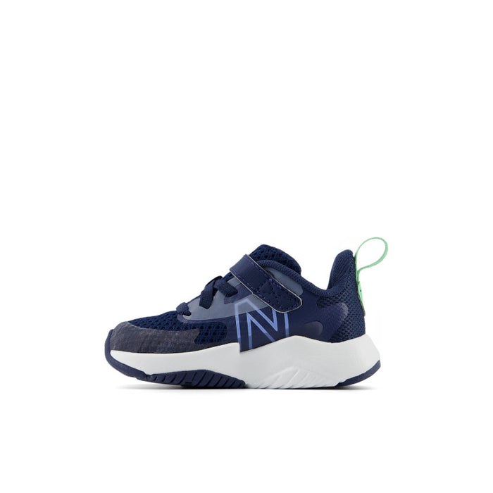 Rave Run v2 Bungee Lace with Top Strap - NB Navy with Electric Sky and Sweetgrass - Toddler