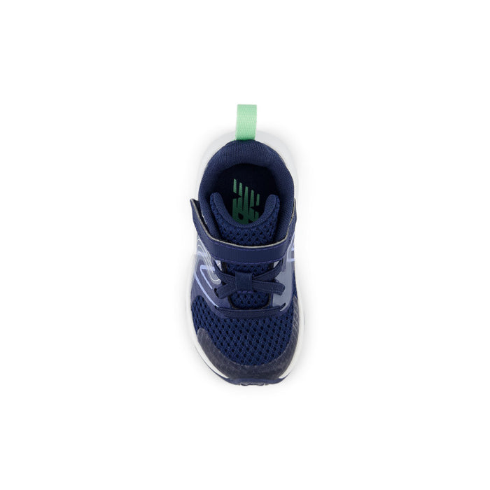 Rave Run v2 Bungee Lace with Top Strap - NB Navy with Electric Sky and Sweetgrass - Toddler