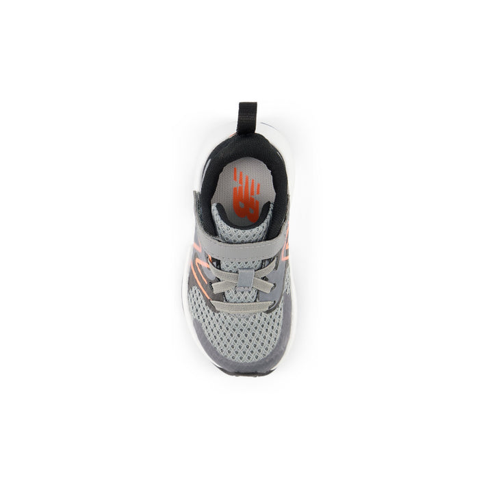 Rave Run v2 Bungee Lace with Top Strap - Slate Grey with Black and Tangerine Heat - Toddlers