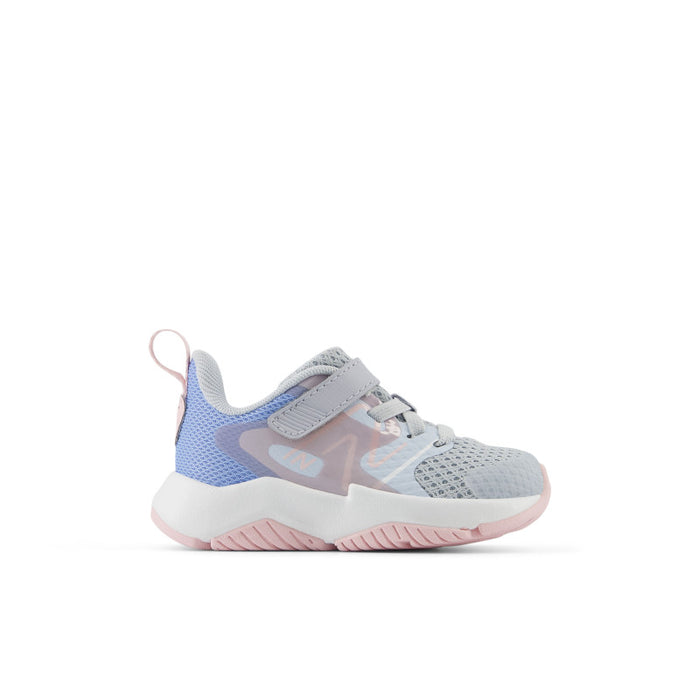 Rave Run v2 Bungee Lace with Top Strap -Bright Sky with Granite and Rose Sugar - Toddlers