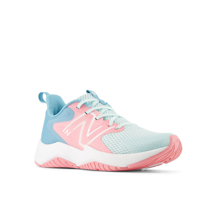 Rave Run v2 LACE - Glint Blue with Double Bubble and Taffy Blue - Big Kids