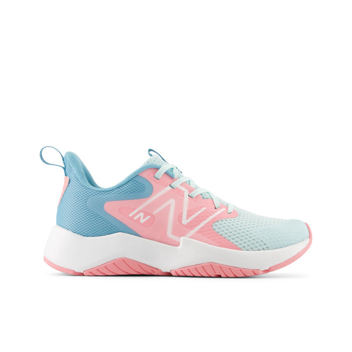 Rave Run v2 LACE - Glint Blue with Double Bubble and Taffy Blue - Big Kids