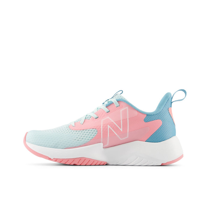 Rave Run v2 LACE - Glint Blue with Double Bubble and Taffy Blue - Big Kids