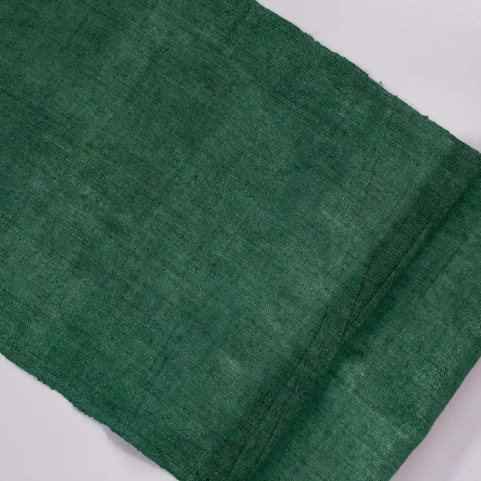 Vindigo green hemp fabric roll soft fiber close-up