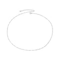 Real 925 Sterling Silver Exquisite Sparkling Basic Chain Link Lobster Clasp Adjustable Necklace for Women