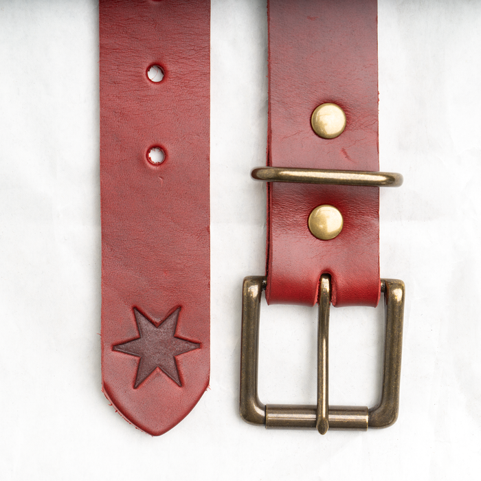 Red Leather Belt