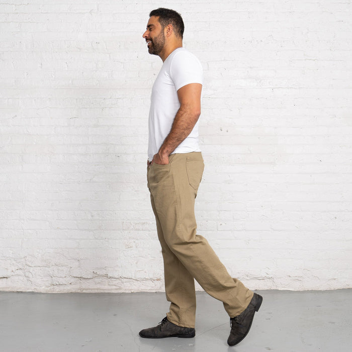 Relaxed Fit Khaki Stretch Denim New