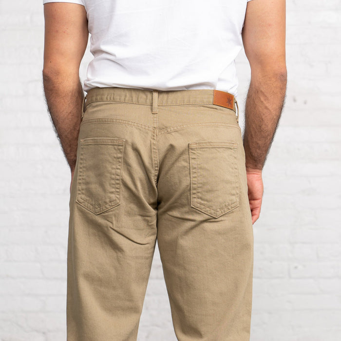 Relaxed Fit Khaki Stretch Denim New