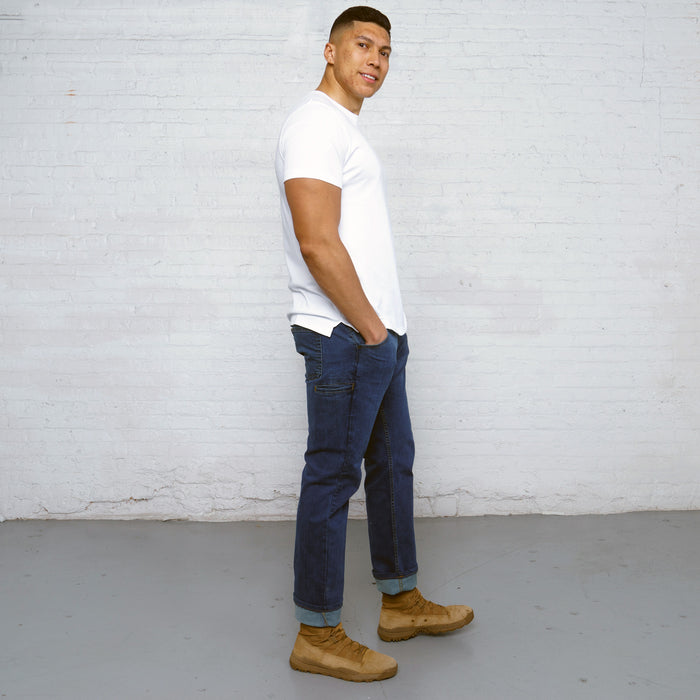 Relaxed Fit Medium Wash 6 pocket