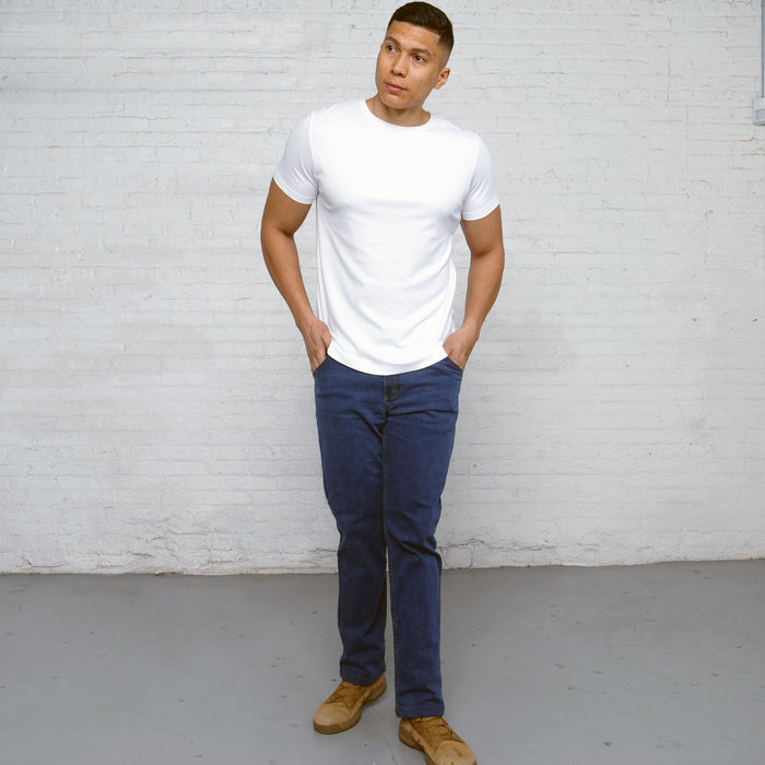 Relaxed Fit Medium Wash 6 pocket