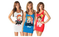 Rice Krispies Cereal Elf Snap Crackle Pop Tank Dresses-tvso